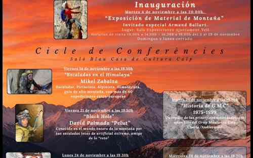 50 ANIVERSARIO DEL "GRUP DE MUNTANYA DE CALP". EXPOSICIÓN MATERIAL DE MONTAÑA. 50